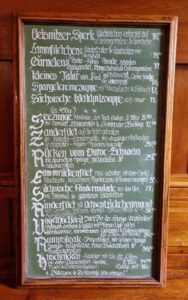 Speisentafel